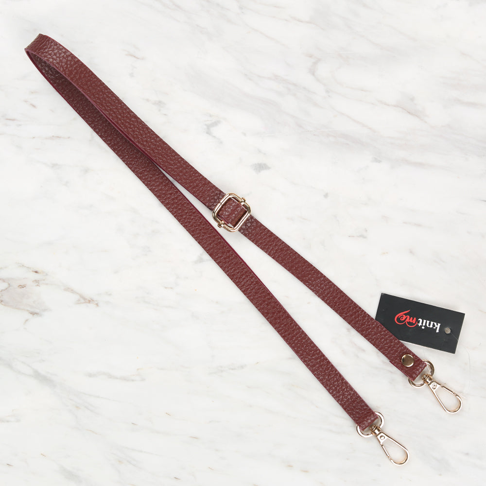 Knitme Sürgü Tokalı Çanta Askısı 135x1,5 cm Bordo BA-0001